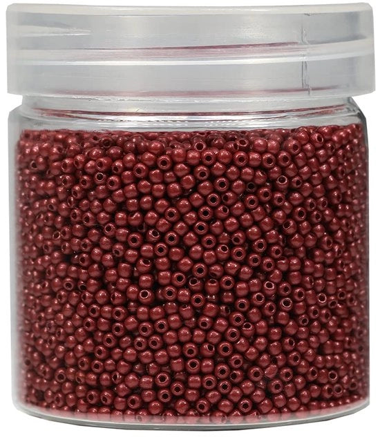Racchette a forma di granello 2mm per catenatura 10000 pezzi/110 gram in scatola, 12/0 kralle glatte colore caffè