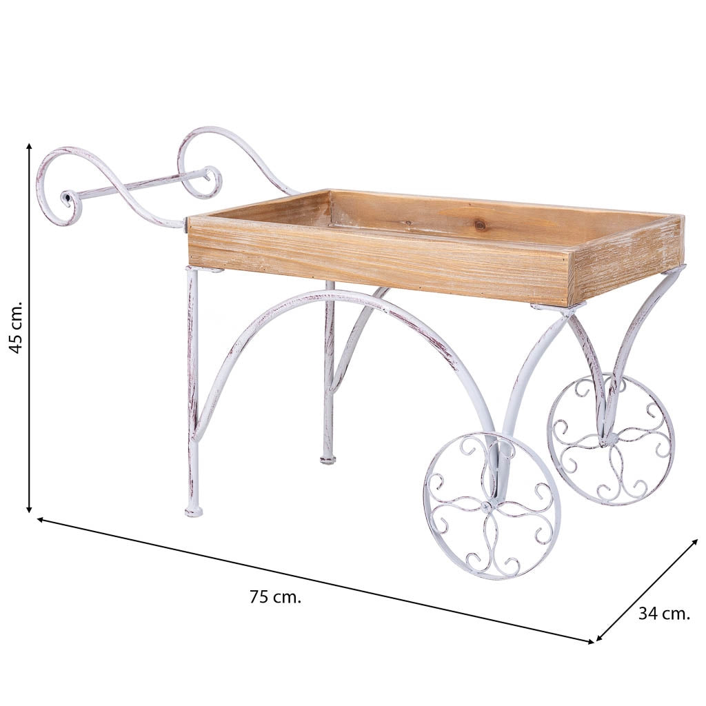 Carrello espositivo grigio 75x34x45