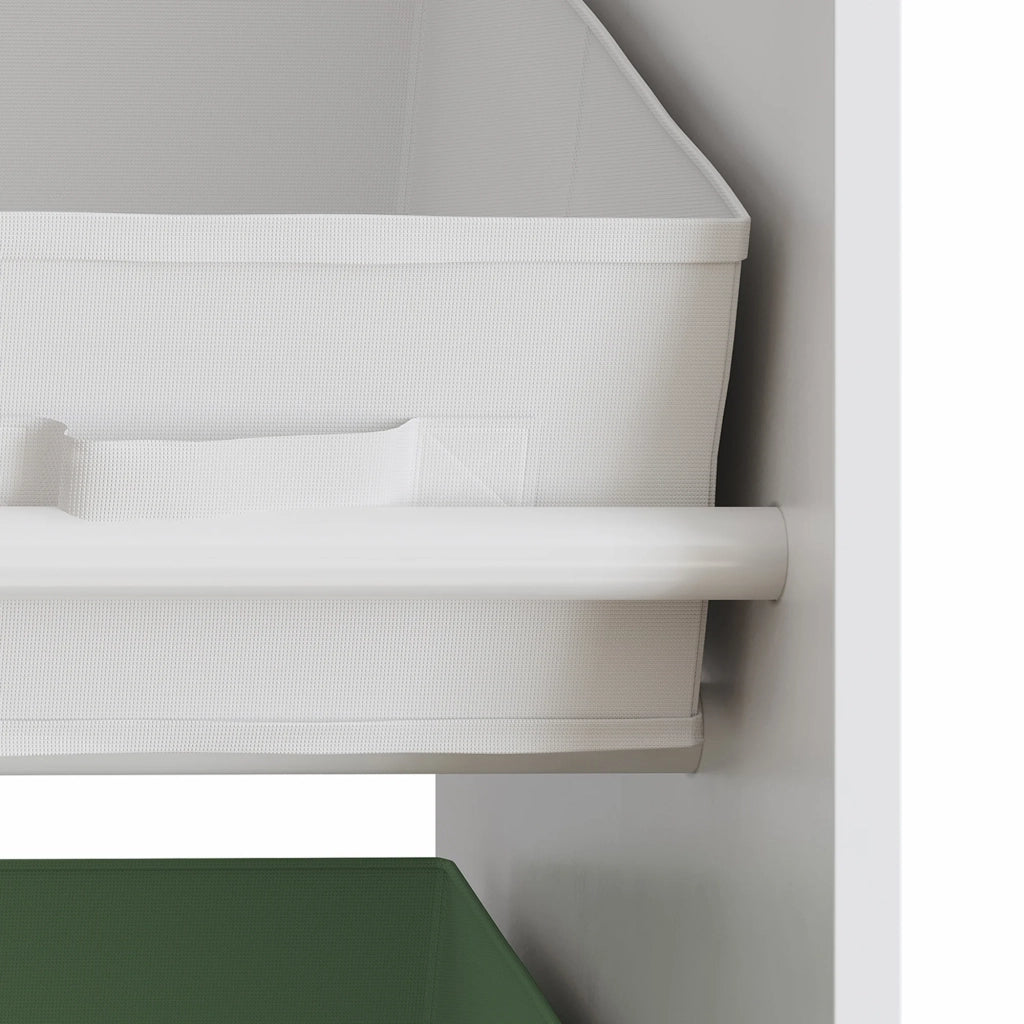 Scaffale dal design senza tempo per soggiorno camera da letto mobiletto portaoggetti per bambini con 9 contenitori pieghevoli bianco 03_0011178