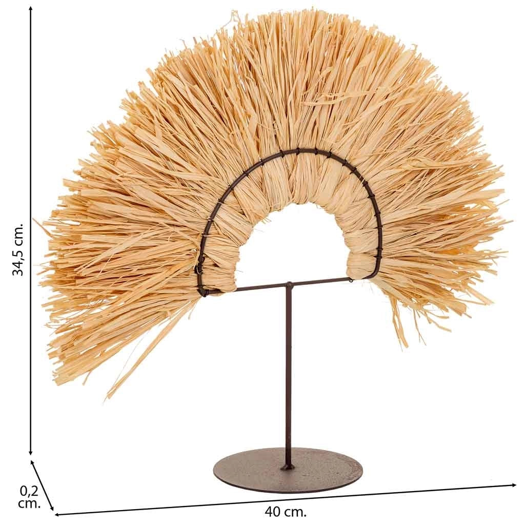 Figura decorativa in fibra naturale marrone 40x02x34,5h