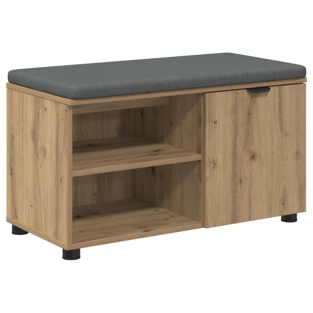 Panca per scarpe con cuscino Rovere Artigianale 80 x 38 x 46 cm 906129