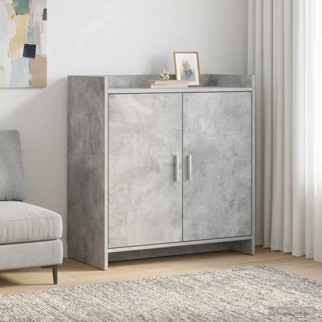 Credenza Grigio Cemento 72 x 36 x 80 cm Legno ingegnerizzato 8011094