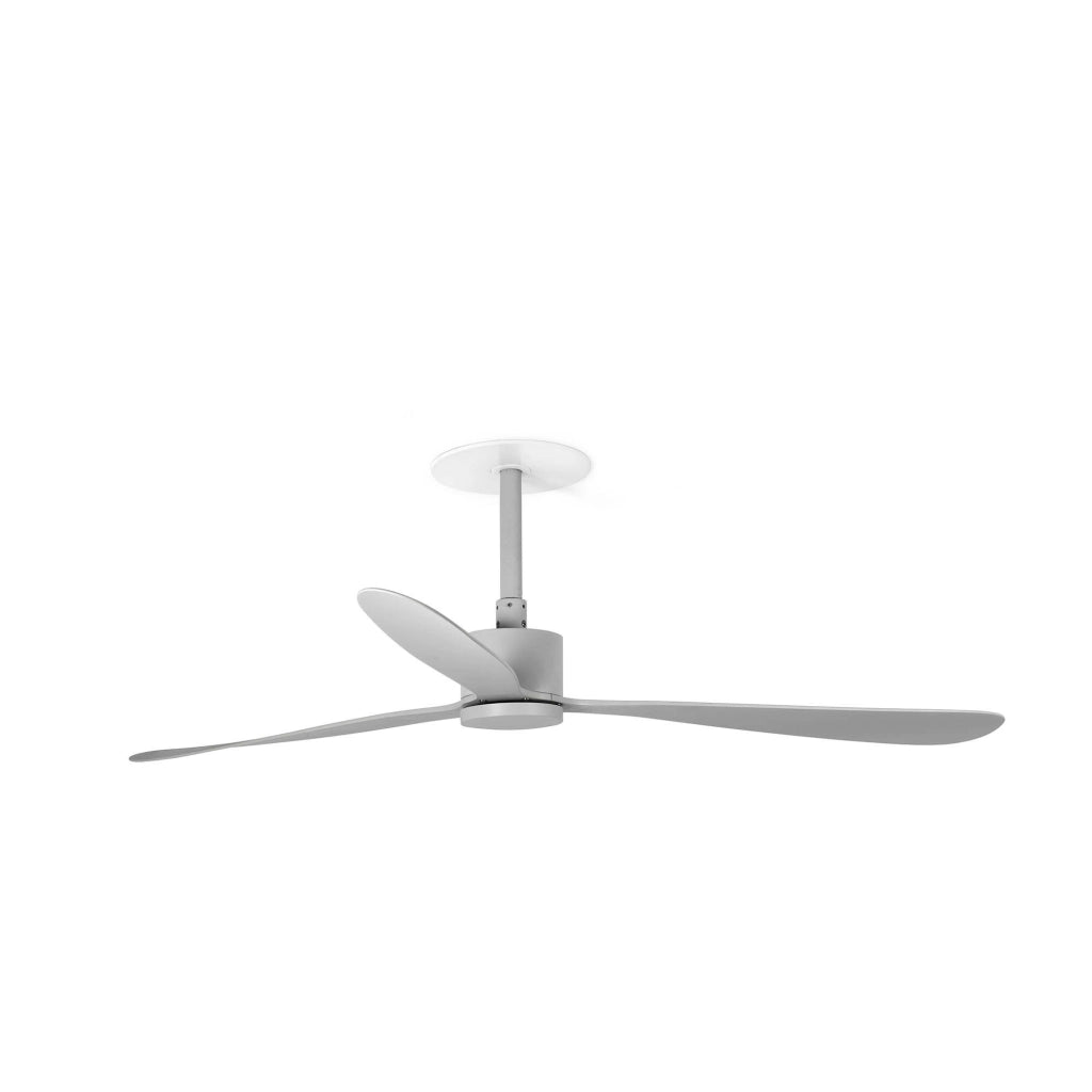 FARO Ventilatore a soffitto incasso Amelia grigio opaco acciaio motore DC 6 velocita funzione inversa adatto a soffitti inclinati modello FARO-33762R