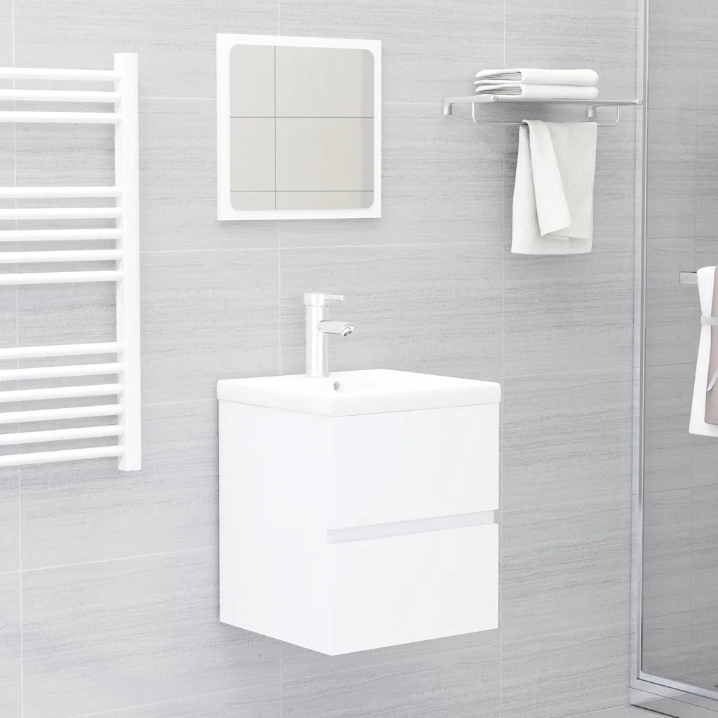 Mobile Lavabo | Armadio Lavabo Bianco 41x38,5x45 cm in Legno Multistrato