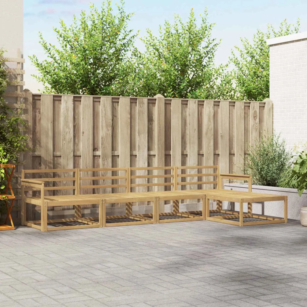 Set di divani da esterno 5 pcs Bianco 329 x 162,5 x 73 cm 3386293