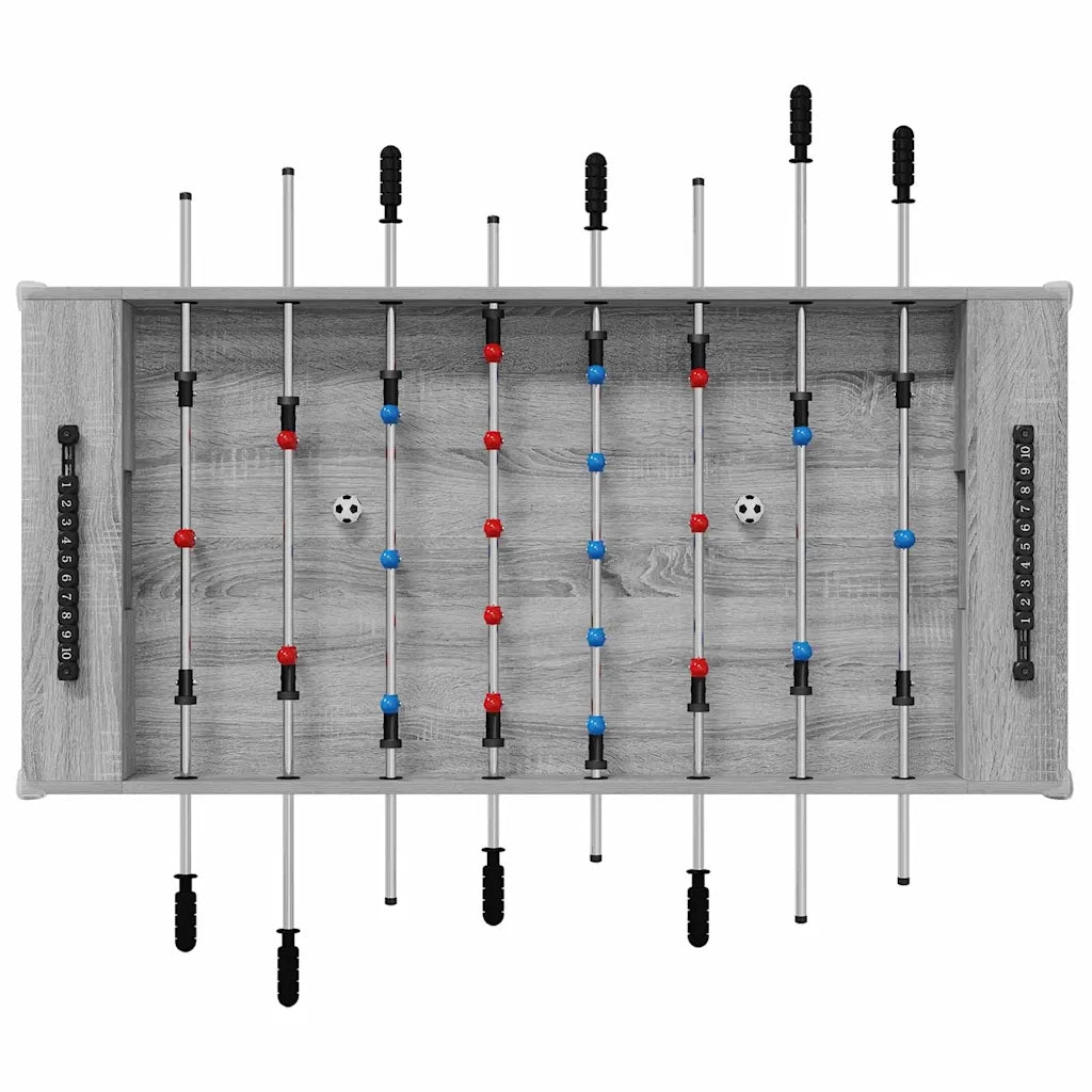 Tavolo da Foosball Sonoma grigia 125 x 60,5 x 80 cm 858889