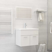 Set Mobili da Bagno Bianco in Truciolato 3070865