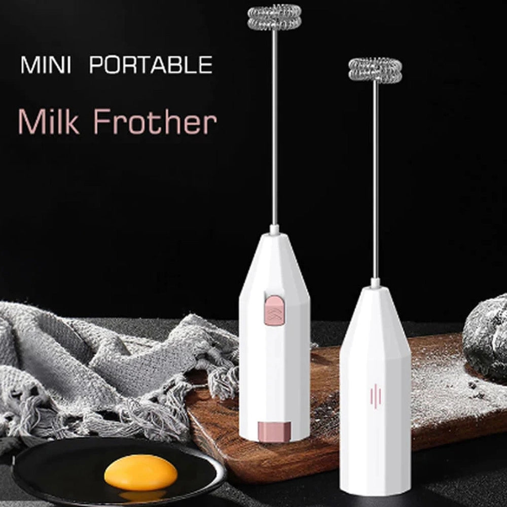 Trade Shop - Schiumino Frullino Montalatte Schiumalatte Per Cappuccino Caffè Latte A Batteria -