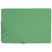 Lenzuolo con angoli cotone verde 140 x 200 cm con bordi elastici modello classico a tinta unita camera da letto classica