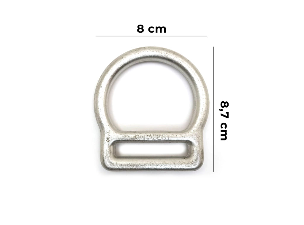 Anello di Ancoraggio Carabelli per Nastro e Fettuccia max 50 mm 22 kN Ø 10 mm