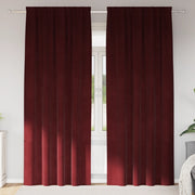 Tende Blackout  con nastro superiore 2 pezzi Velluto Rosso Wine