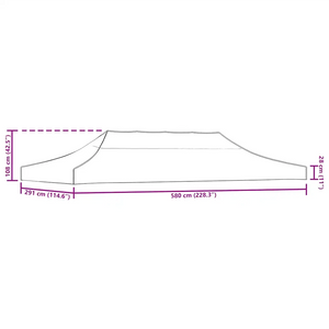 Tetto per Tendone per Feste 6x3 m Giallo 270 g/m² 315335