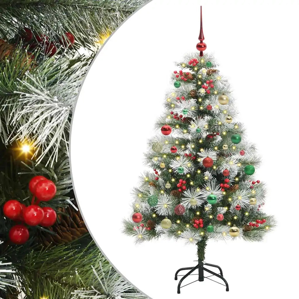 Albero di Natale artificiale Verde e bianco 150 cm