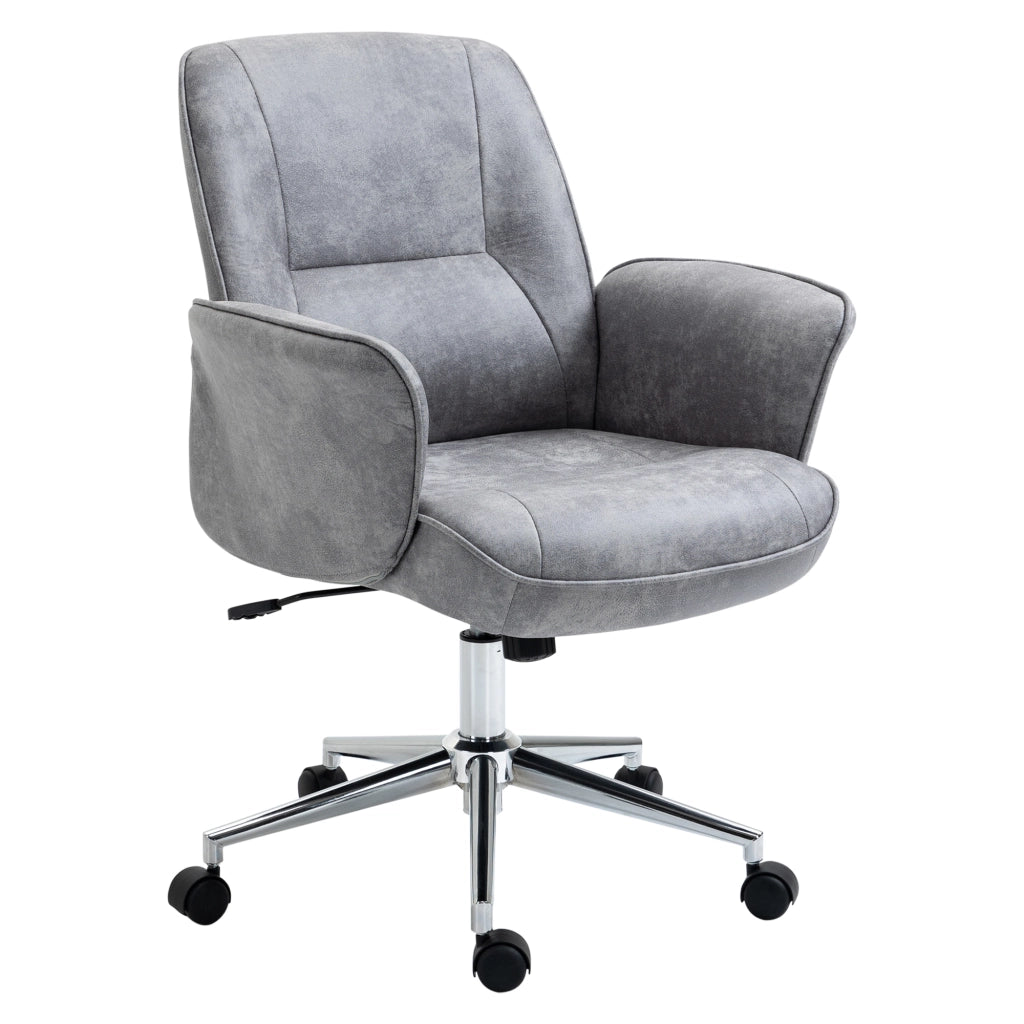 Sedia da ufficio con schienale regolabile ¨C zephmum ¨C tessuto grigio chiaro