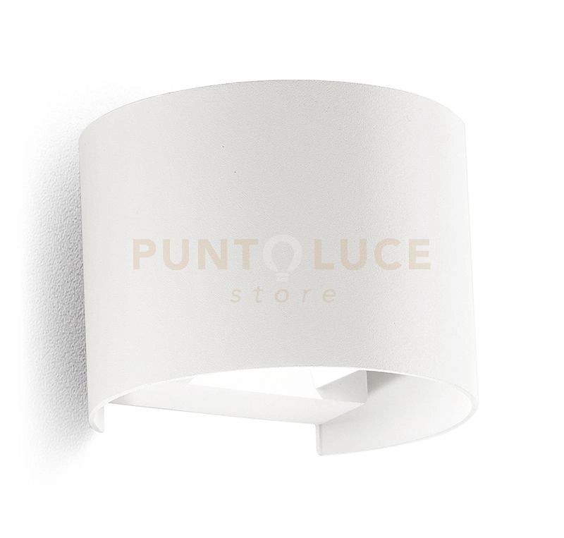 GES870N- APPLIQUE IN ALLUMINIO E VETRO COLORE BIANCO LED 4000K 650LM 2X5W BIEMISSIONE
