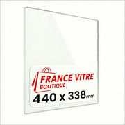 440 x 338 x 4 mm - Vetro per stufa a legna - vetro camino di ricambio - vetro per caminetto resistente al fuoco - France Vitre