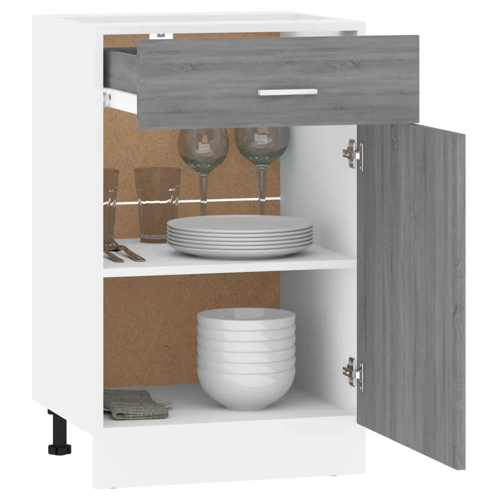 Mobile con Cassetto “Lyon” Grigio Sonoma 50x46x81,5 815574