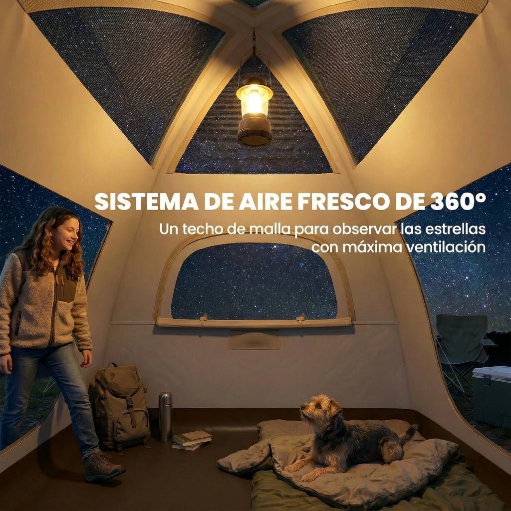 Tenda da campeggio gonfiabile 3-4 persone con zanzariera e pompa ¨C zephmum ¨C UPF30+ impermeabile