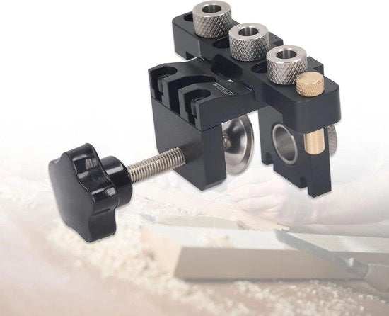 Set di trapani 3 in 1 con 4 cercatori in ottone - laser - portata di punta 8/10 mm - diametri dei trapani 8 mm, 10 mm e 15 mm - Sosher-EU