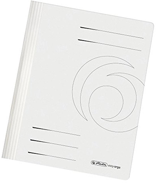 Ordinatori A4 in cartone, piegati, intensamente bianchi, 25 pezzi