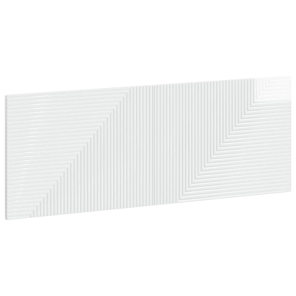 Testiera da Muro HAARLEM Bianco Lucido Legno ingegnerizzato 896959