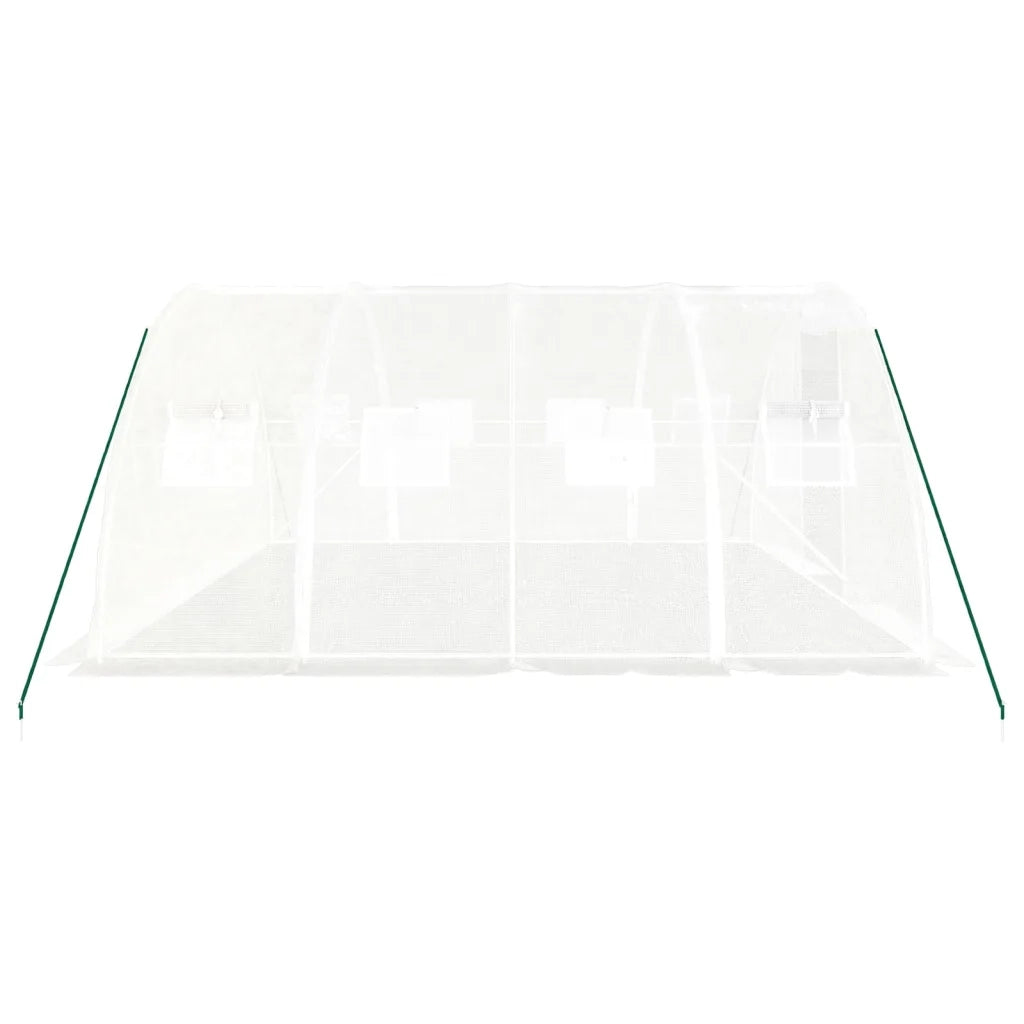 Serra con struttura in acciaio bianca 16 m2 4x4x2 m CFW5615216