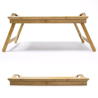 Vassoio per colazione in bambù con mensola da letto pieghevole 2013072