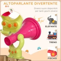 Set con Scivolo e Altalena da Giardino per Bambini Età 18-48 Mesi, in Legno e Plastica, Rosso