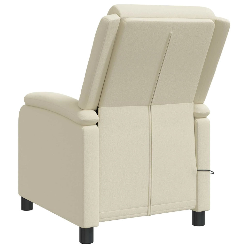 Divano Sedia-Poltrona Massaggiante Crema Similpelle 726679