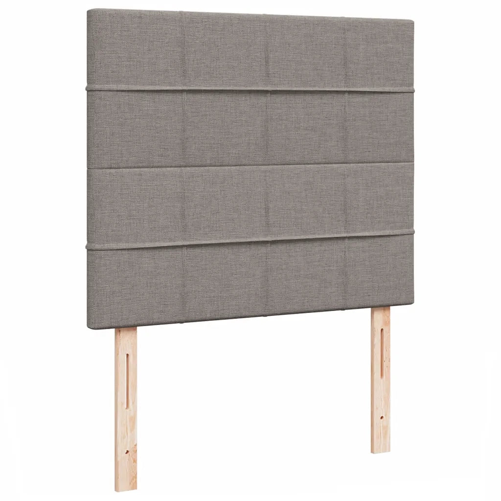 vidaXL Struttura Letto Pouf con Materasso Tortora 120x190 cm Tessuto