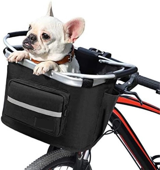 Cesto per Bicicletta con Cane davanti