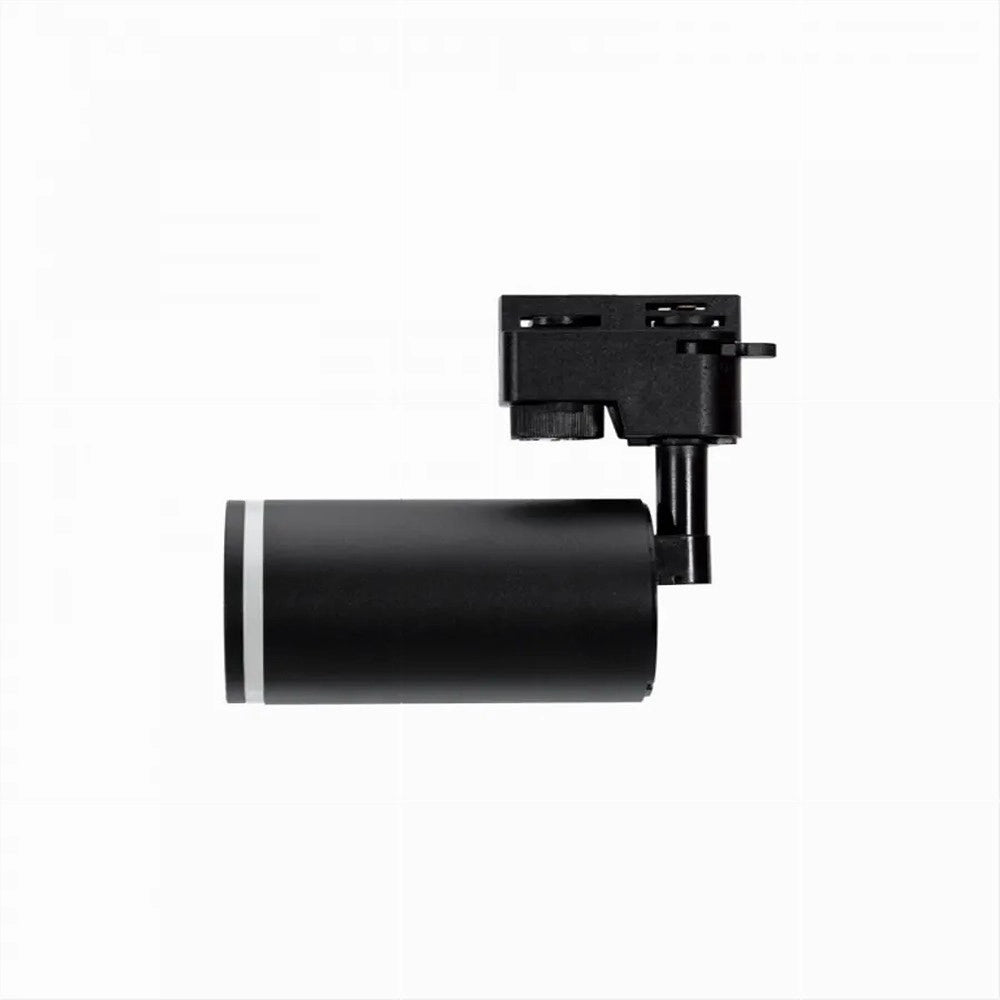 Trade Shop - Lampada Portafaretto Cilindrico Per Binario Monofase Orientabile Attacco Gu10 194c - Nero