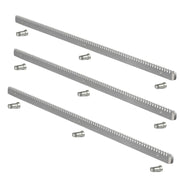 Cremagliera acciaio zincato 30x12 modulo 1 metro cancello scorrevole con bulloni *** numero pezzi 3, confezione 1