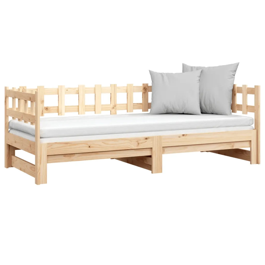 Dormeuse Estraibile 2x(90x200) cm Legno Massello di Pino cod mxl 57008