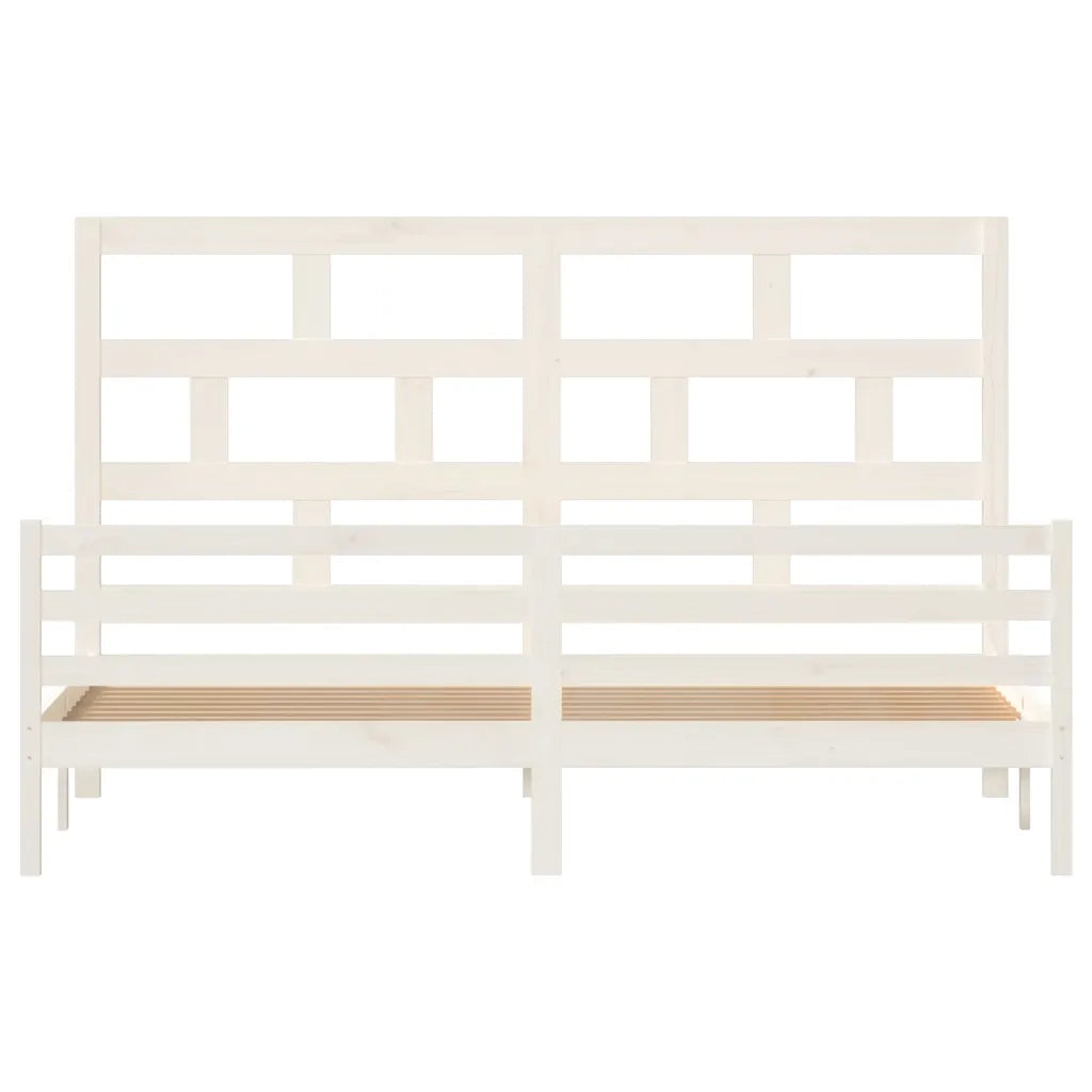 Giroletto Bianco in Legno Massello di Pino 200x200 cm 3101304