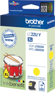 Brother LC22UY cartuccia d'inchiostro 1 pz Originale Resa elevata (XL) Giallo