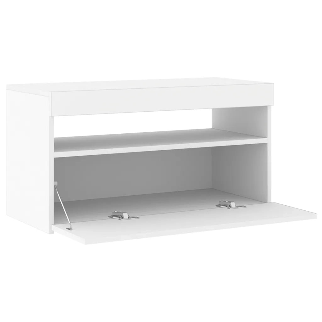 Mobile Porta TV con Luci LED Bianco 75x35x40 cm cod mxl 9140