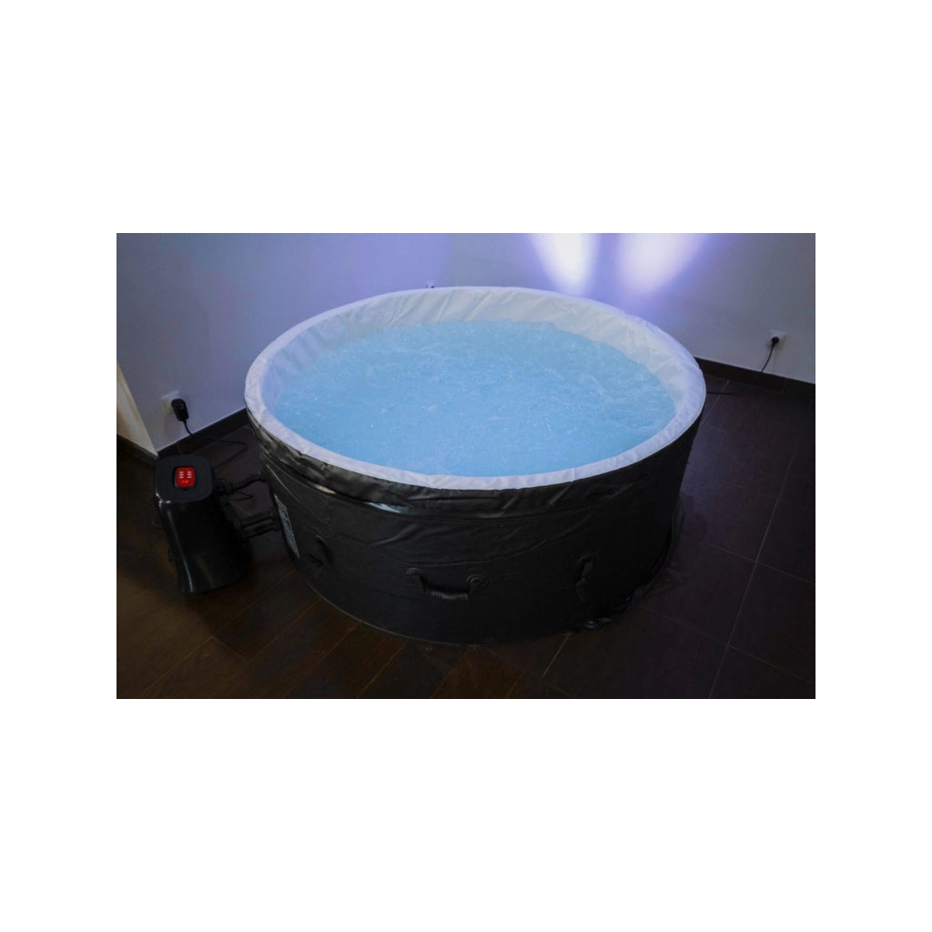 Ospazia Spa gonfiabile rotonda a 4 posti in schiuma - - Diametro: 180 cm - Filtro e copertura inclusi