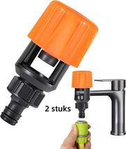 2 pezzi - Adattatore - Adattatore per bocchette, tubi da giardino, irrigazione, rubinetti cucina, arancione