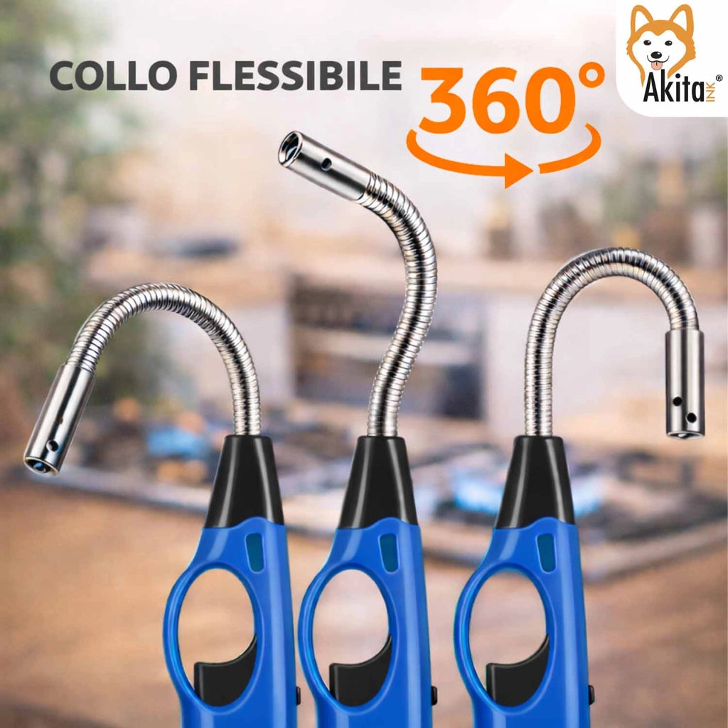 Akitaink 5 Accendini Flessibili Gas Ricaricabili