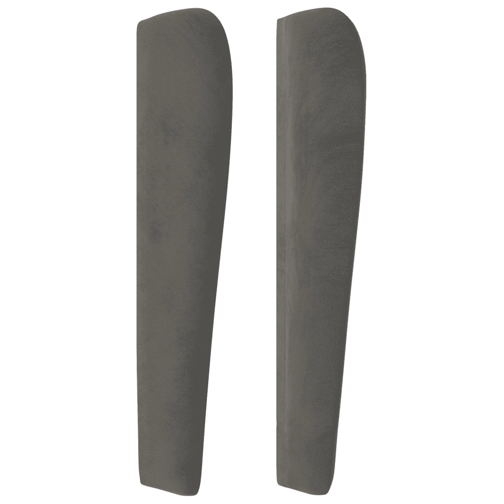 Giroletto a Molle con Materasso Grigio Scuro 100x200 cm Velluto 3129376