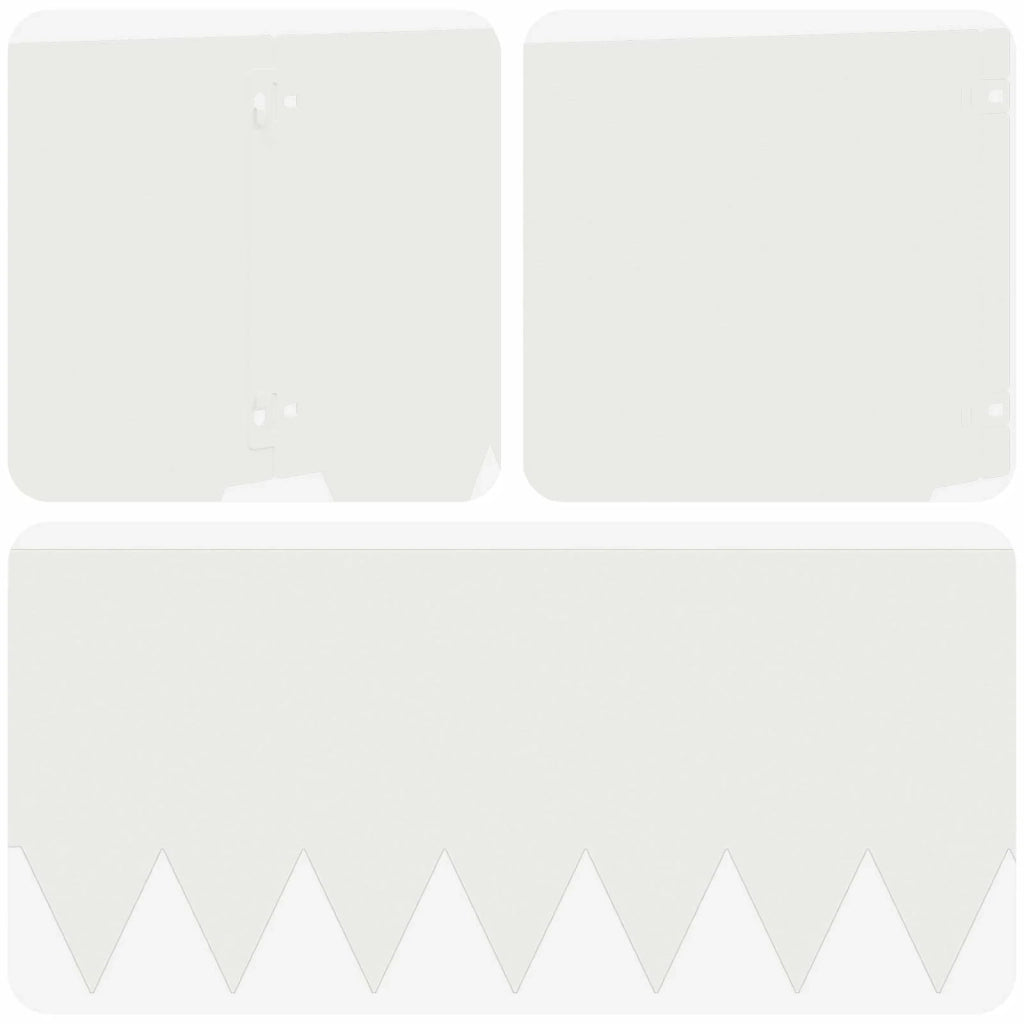 Bordura per Prato 10 pcs 103 x 30 cm metallo Bianco 8008310