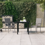 Set da Pranzo per Giardino 7 pz con Cuscini Grigio e Nero 3099389