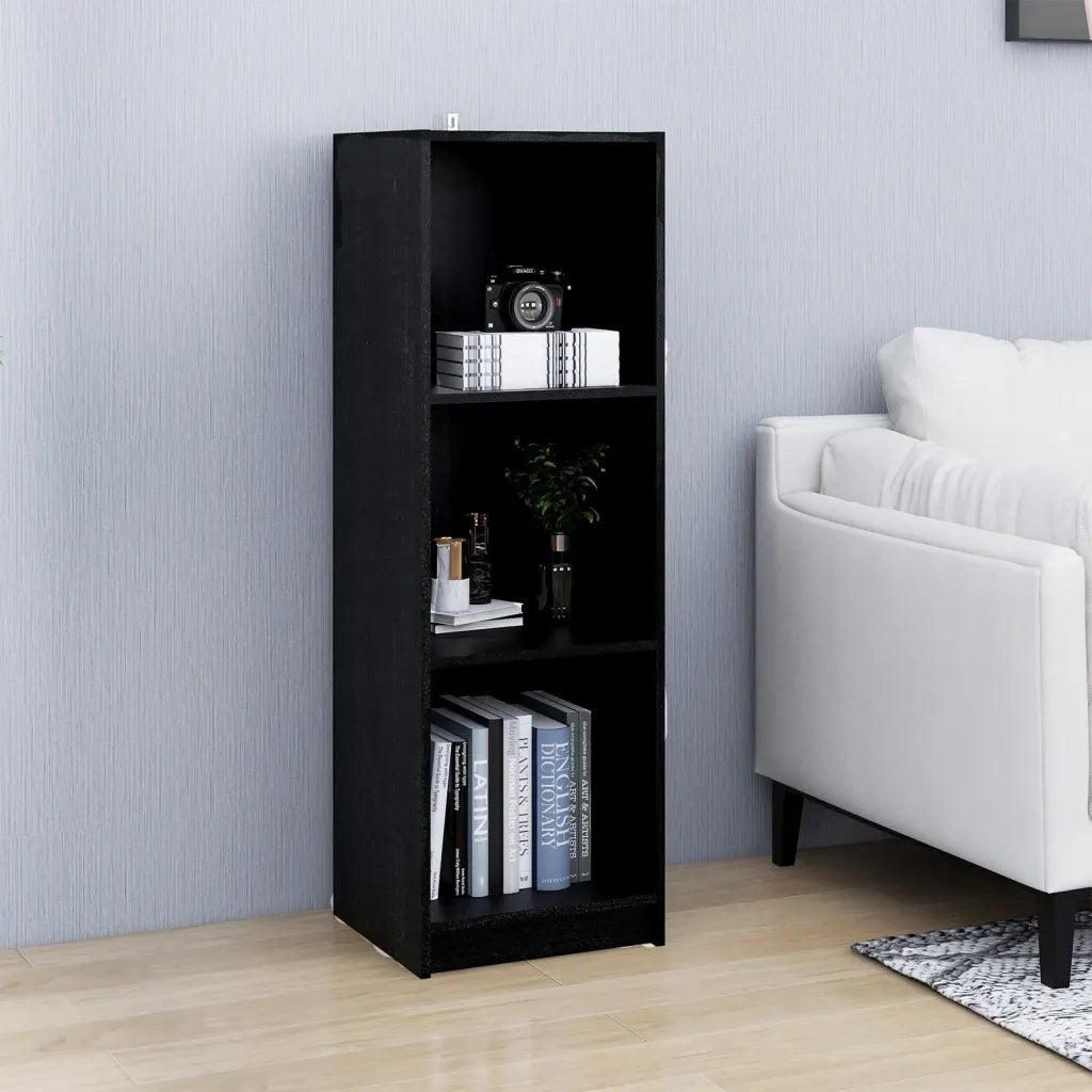 Divisorio-Paravento Nero 36x33x110 cm in Legno Massello di Pino