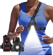 Lampada da Corsa USB Ricaricabile Impermeabile 250 Lumen - 360° Riflessione - LED Lampada da Pettorale per Sport e Sicurezza