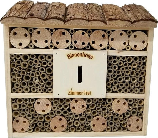Insectario Naturale - Dimensioni: circa 29,5 x 9,5 x 28,5 cm - Materiale: Denshaw (Dennenhout), Bambù, Multiplex - Naturale