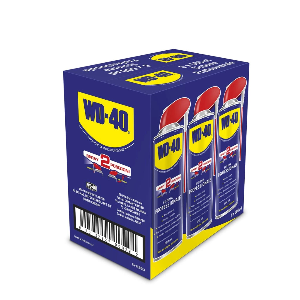 Sbloccante Spray Box Wd 40 Doppia Posizione 6 Pezzi 500 ml