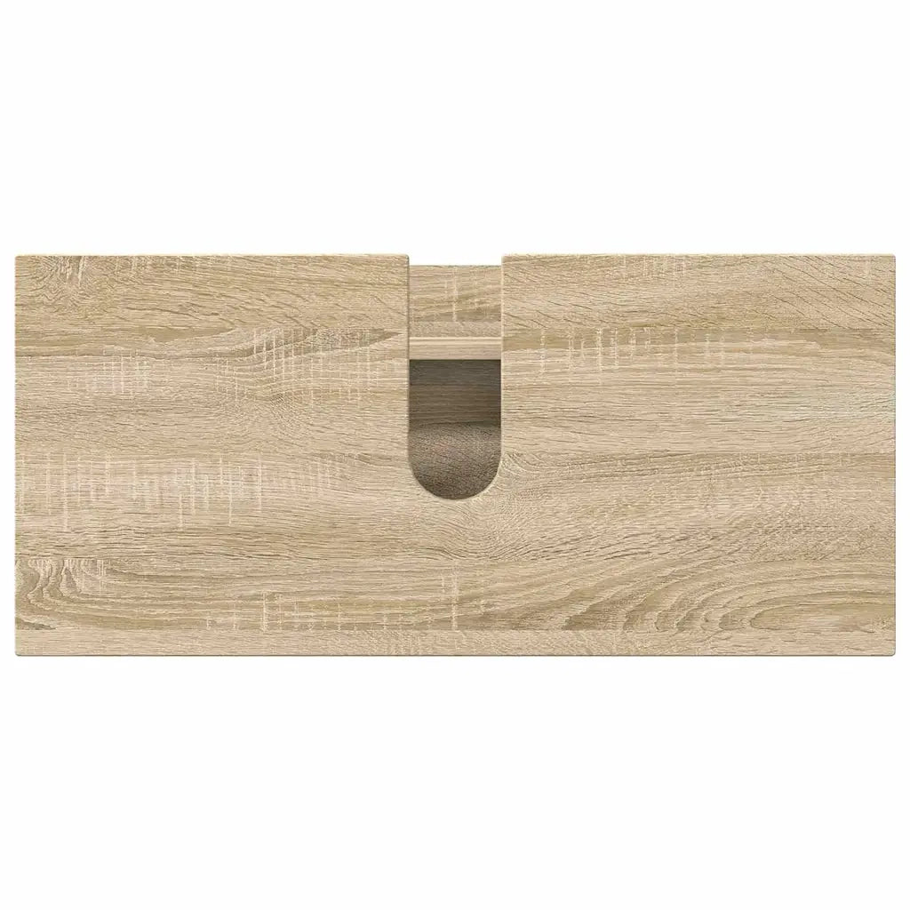 vidaXL Set di mobili per il bagno con cassetto 3 pcs rovere sonoma