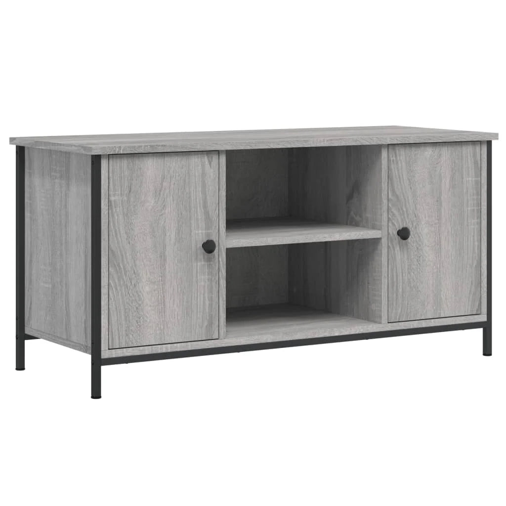 Mobile TV multimediale mensola TV credenza TV sala da pranzo soggiorno camera da letto Sonoma 100 x 40 x 50 cm legno ingegnerizzato grigio 02_0028346