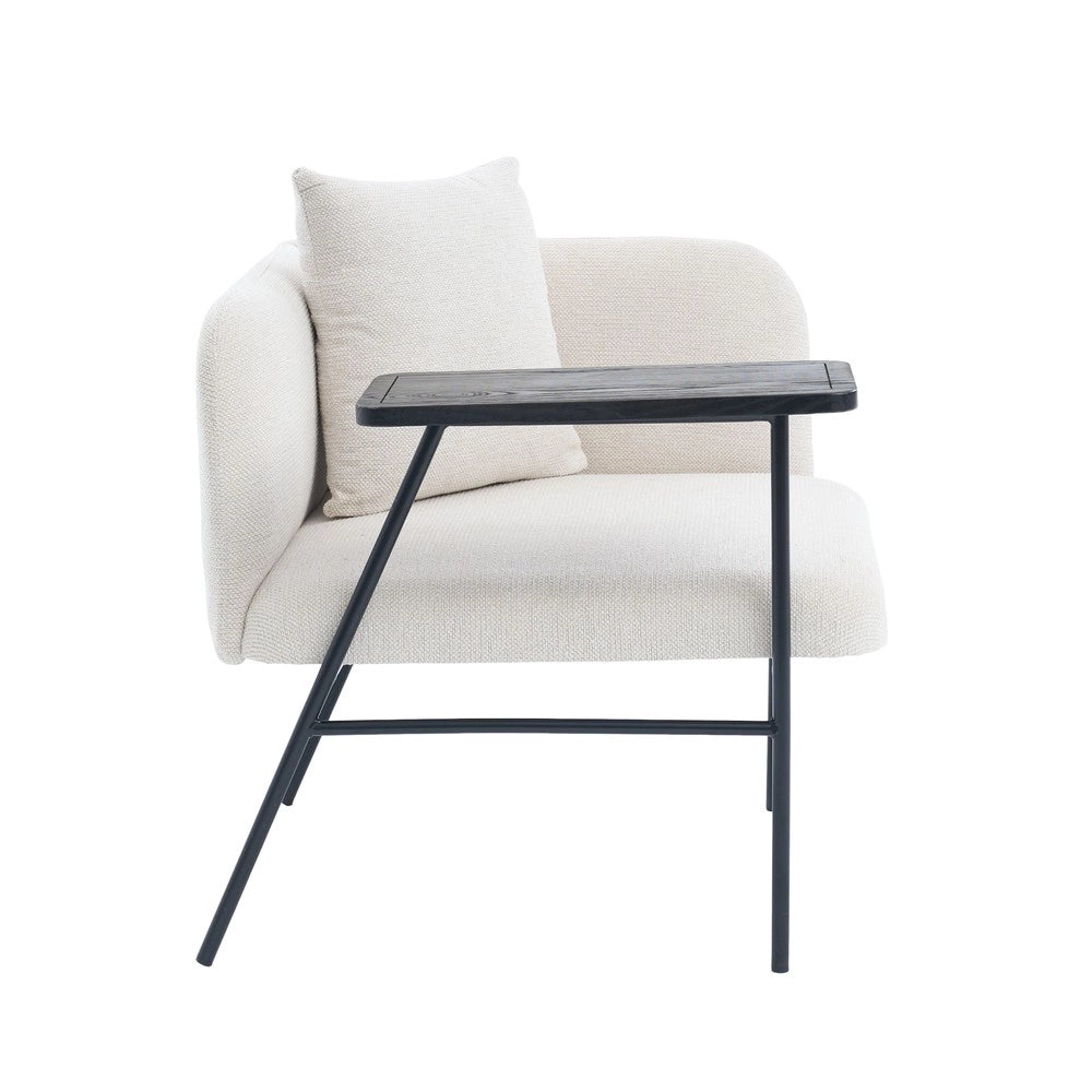 Poltrona con Tavolino ¨C MINIMAL ¨C Tessuto, Vano Contenitore, Grigio